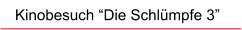 Kinobesuch “Die Schlümpfe 3”